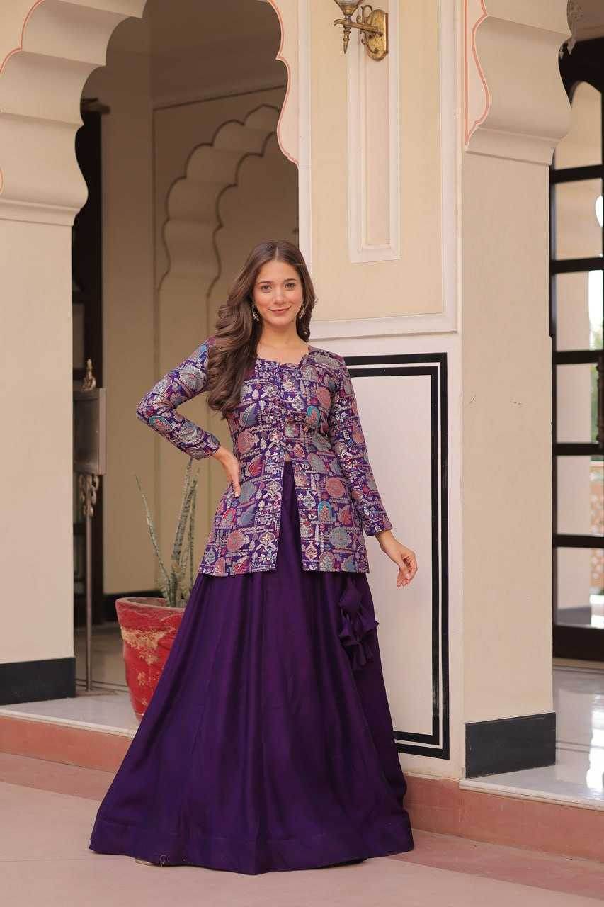 Simmer Lehenga With Blouse - MYLUXURY LANE ENTERPRISE
